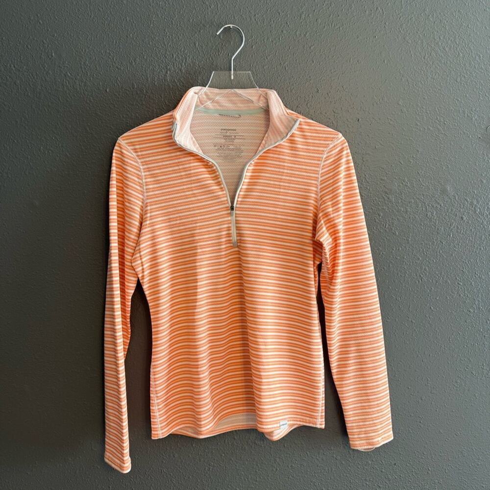 Patagonia Capline 3 Mid-weight Quarter Zip Stripe Long Sleeve Size M